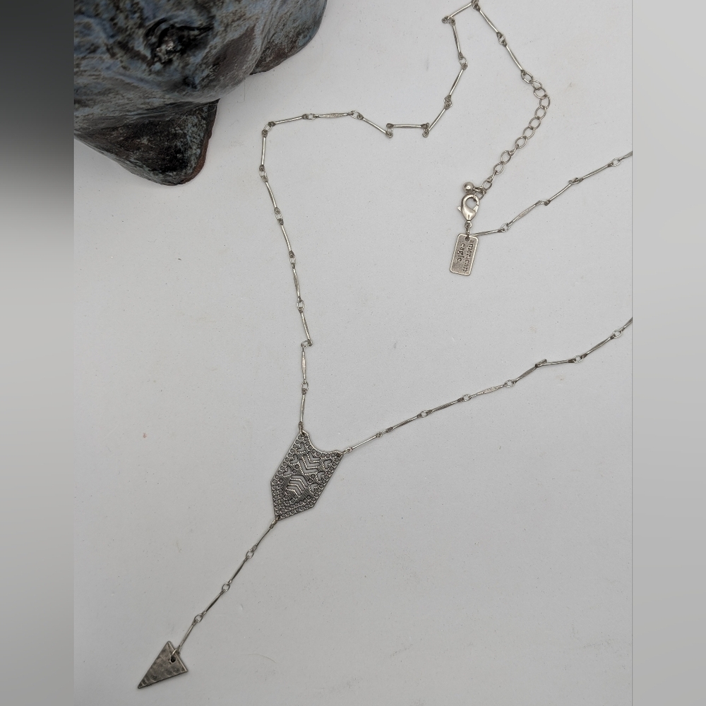 American eagle Silver Geometric‎ Pendant Necklace